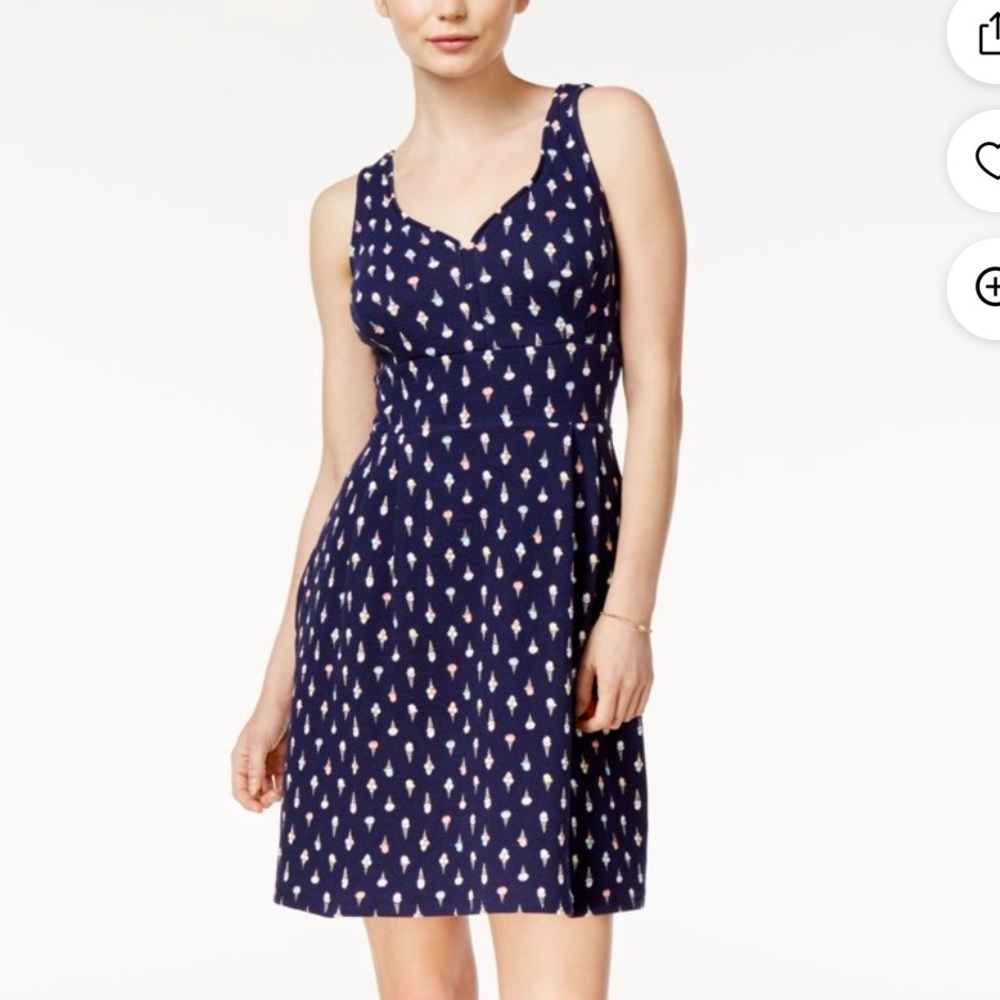 Darling Maison Jules Navy Ice Cream Patterned Dress Size XXL